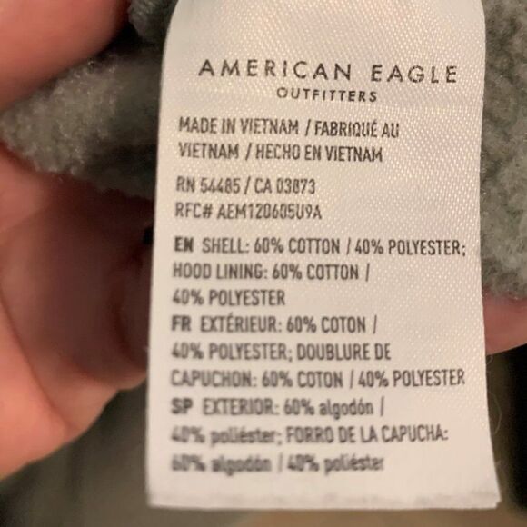 American Eagle Sz XS, EUC, oversized  hoodie, cozy lining, cotton blend - Picture 8 of 16